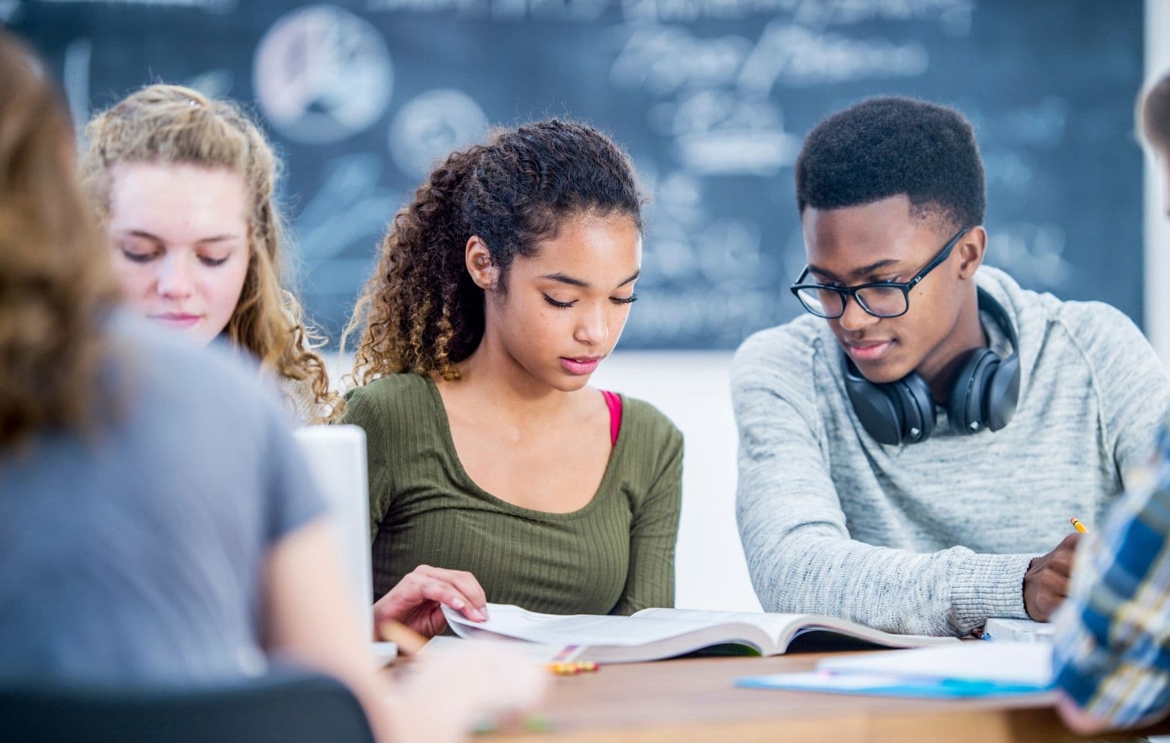 Pre-Algebra students learning
